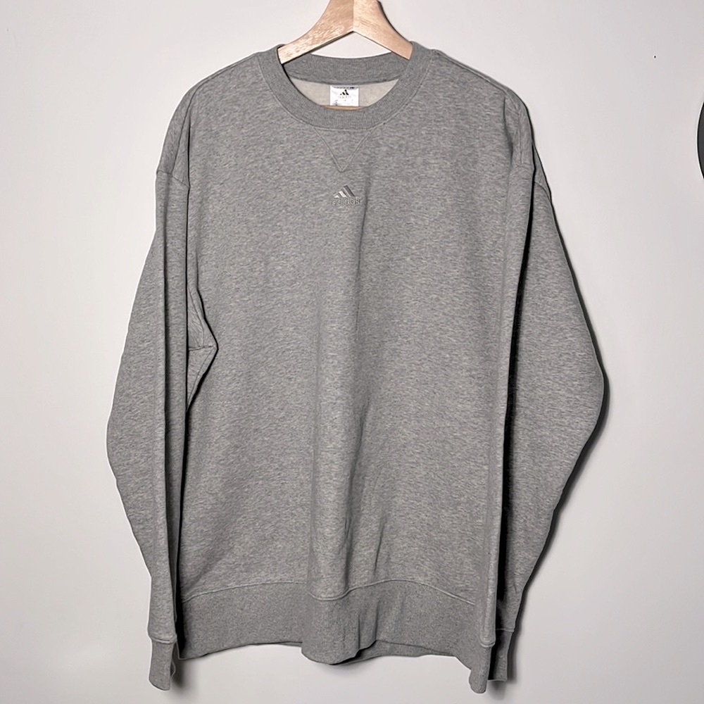 Classic Adidas Gray Crewneck Sweatshirt